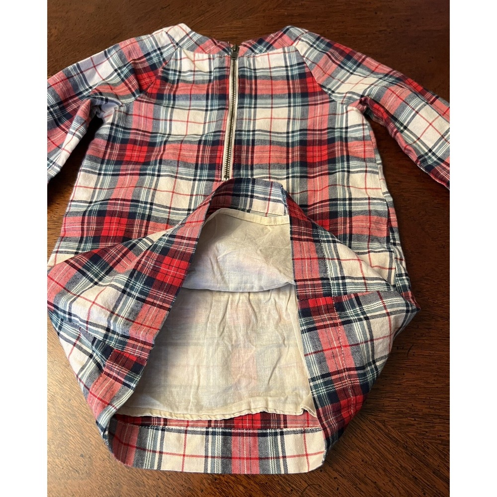 babyGAP‎ Girls Sz 2 Red Multi-color Plaid Christmas Holiday Dress - Picture 6 of 8